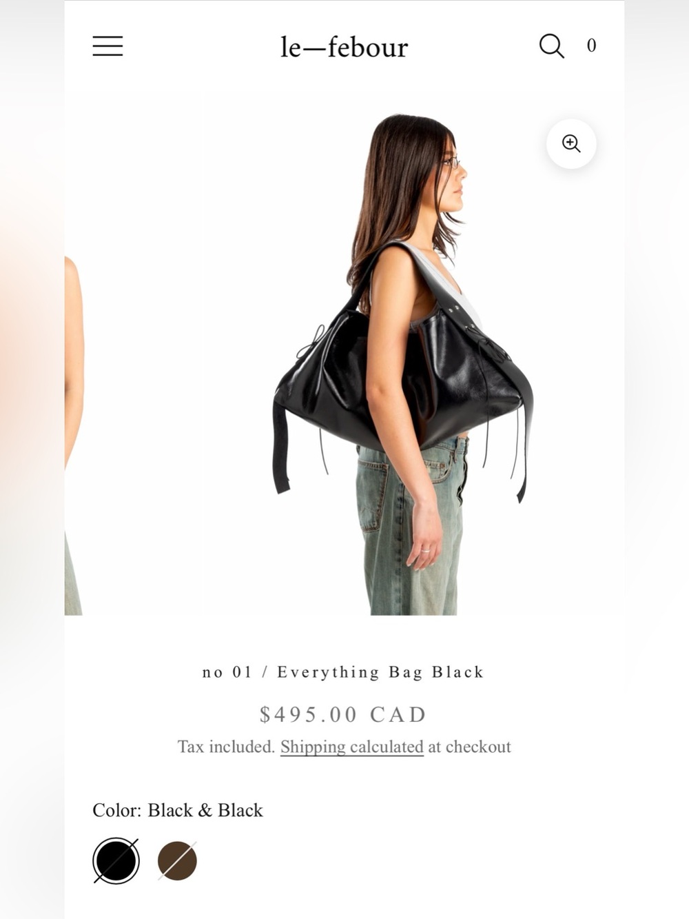 Le Febour everything bag in black